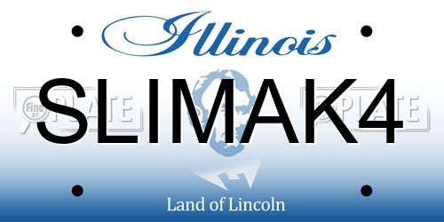 SLIMAK4 Illinois License Plate