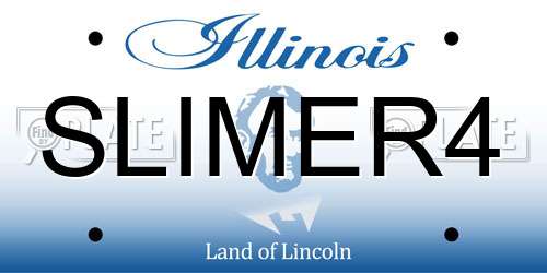 SLIMER4 Illinois License Plate