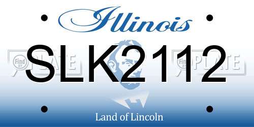 SLK2112 Illinois License Plate