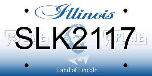 SLK2117 Illinois License Plate