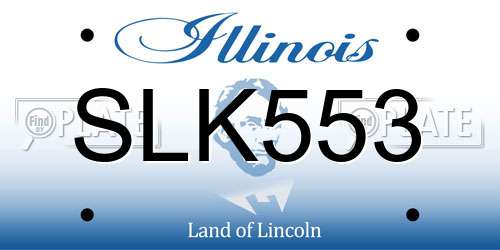 SLK553 Illinois License Plate
