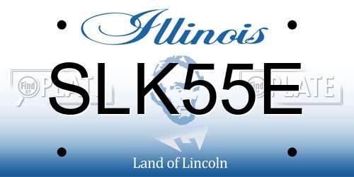 SLK55E Illinois License Plate
