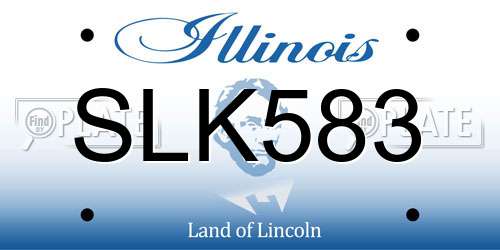 SLK583 Illinois License Plate
