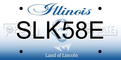 SLK58E Illinois License Plate