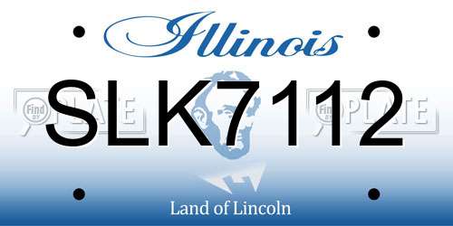 SLK7112 Illinois License Plate