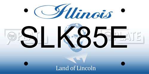 SLK85E Illinois License Plate