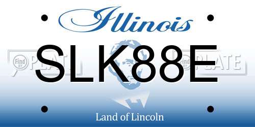 SLK88E Illinois License Plate