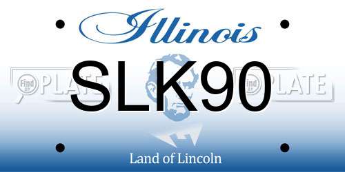 SLK90 Illinois License Plate
