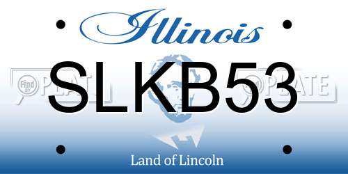 SLKB53 Illinois License Plate