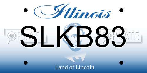 SLKB83 Illinois License Plate