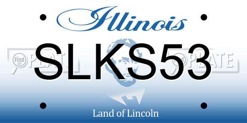 SLKS53 Illinois License Plate