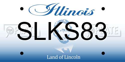 SLKS83 Illinois License Plate