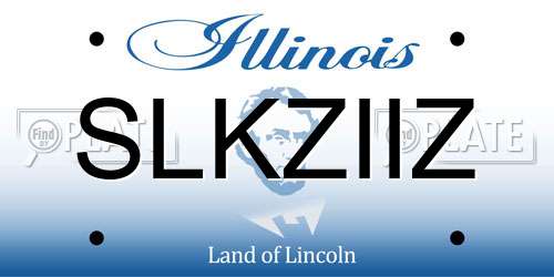 SLKZIIZ Illinois License Plate