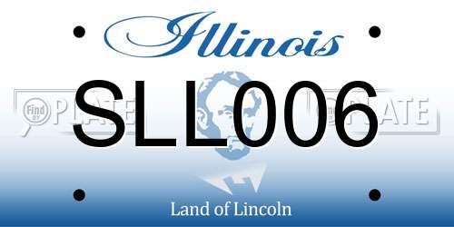 SLL006 Illinois License Plate