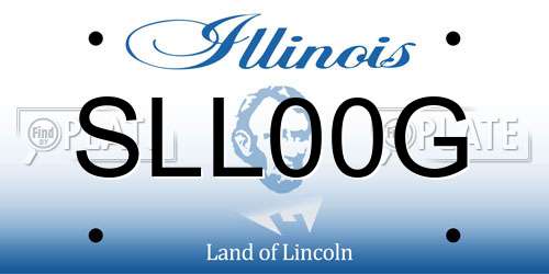 SLL00G Illinois License Plate