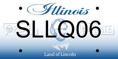 SLLQ06 Illinois License Plate