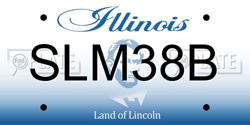 SLM38B Illinois License Plate