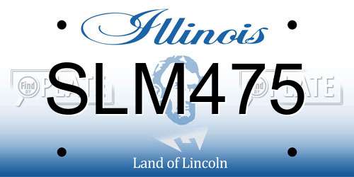 SLM475 Illinois License Plate