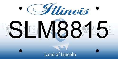 SLM8815 Illinois License Plate