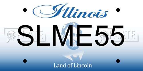 SLME55 Illinois License Plate