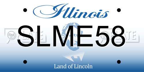 SLME58 Illinois License Plate