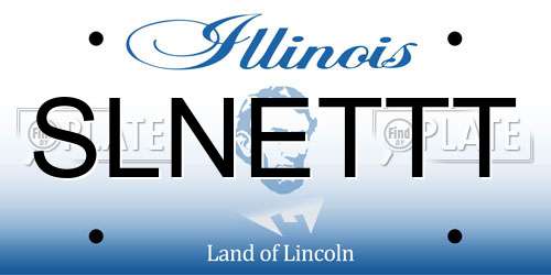 SLNETTT Illinois License Plate