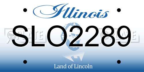SLO2289 Illinois License Plate