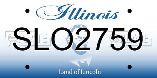 SLO2759 Illinois License Plate