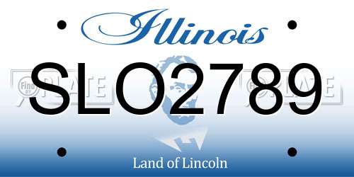 SLO2789 Illinois License Plate