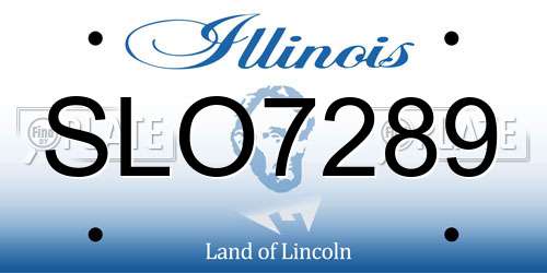 SLO7289 Illinois License Plate