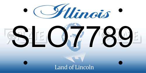 SLO7789 Illinois License Plate