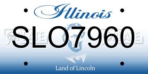 SLO7960 Illinois License Plate