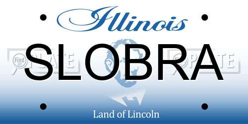 SLOBRA Illinois License Plate