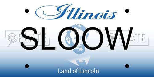 SLOOW Illinois License Plate
