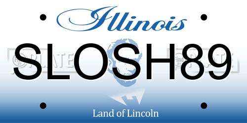 SLOSH89 Illinois License Plate