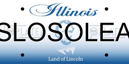SLOSOLEA Illinois License Plate