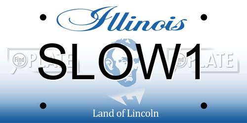 SLOW1 Illinois License Plate
