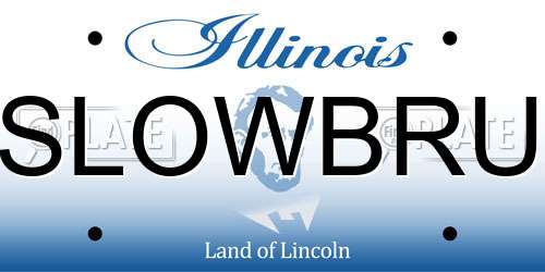 SLOWBRU Illinois License Plate