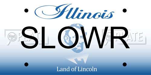 SLOWR Illinois License Plate