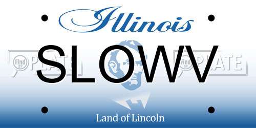 SLOWV Illinois License Plate