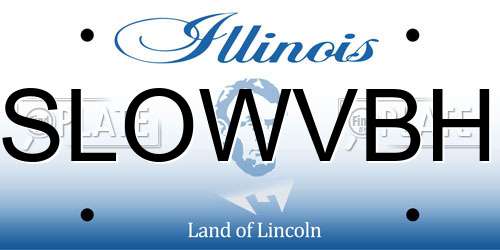 SLOWVBH Illinois License Plate