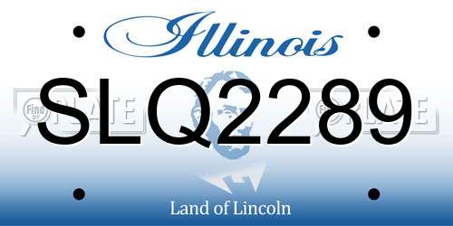 SLQ2289 Illinois License Plate