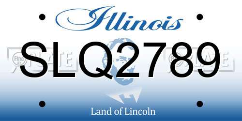 SLQ2789 Illinois License Plate