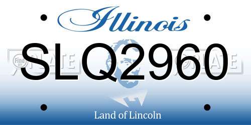 SLQ2960 Illinois License Plate