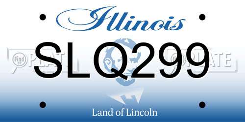 SLQ299 Illinois License Plate