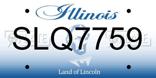 SLQ7759 Illinois License Plate