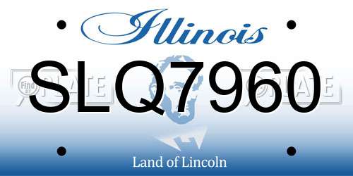 SLQ7960 Illinois License Plate