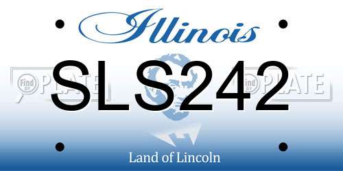 SLS242 Illinois License Plate