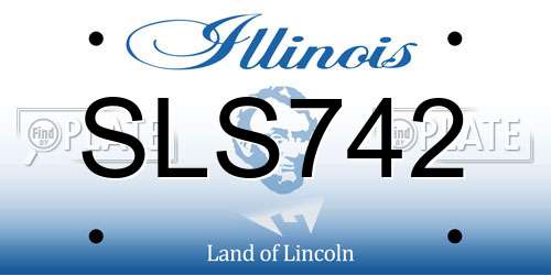 SLS742 Illinois License Plate