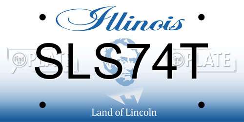 SLS74T Illinois License Plate